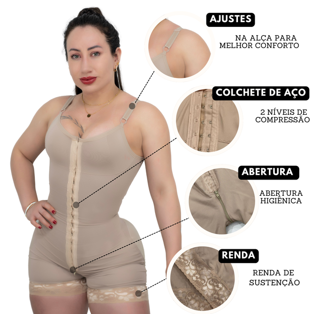 Cinta Modeladora e Pós-Cirúrgica Alta Compressão MiModele – Efeito Levanta Bumbum