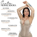 Cinta Abdominal Modeladora Mimodele – Alta Compressão Cetinete Duplo com 20 Barbatanas