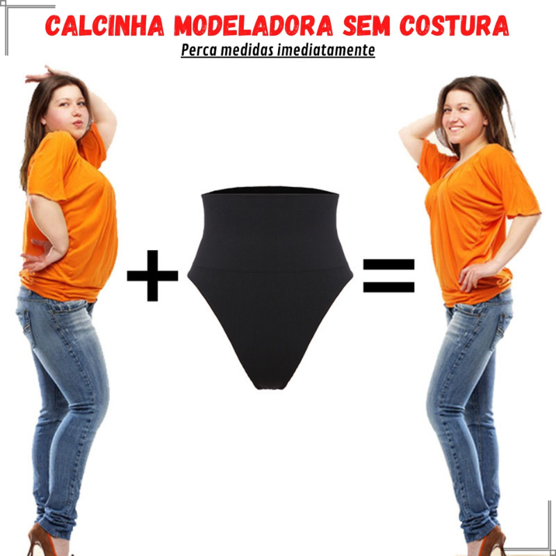 Calcinha Cinta Modeladora Redutora Cintura Alta