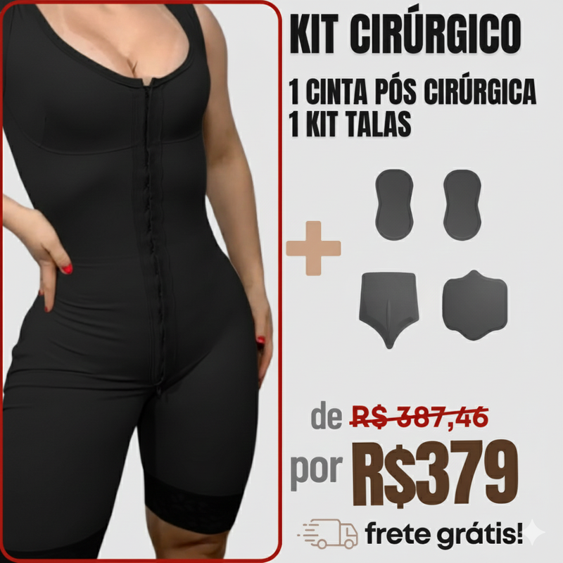 Kit Pós-Cirúrgico Mimodele – Cinta Modeladora Pós Cirúrgica + Kit Completo de Talas