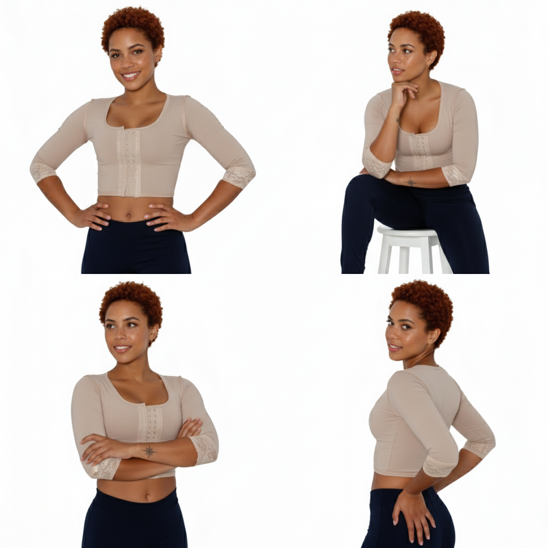 Cinta Cirúrgica Cropped 3/4 Braquioplastia, prótese de silicone/ redução mamaria